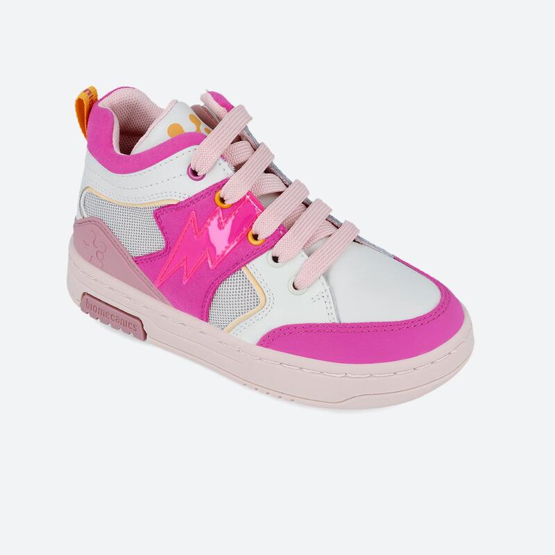 Zapatillas Abotinadas Caminar Niños Biomecanics 241203B Rosas con Cordones