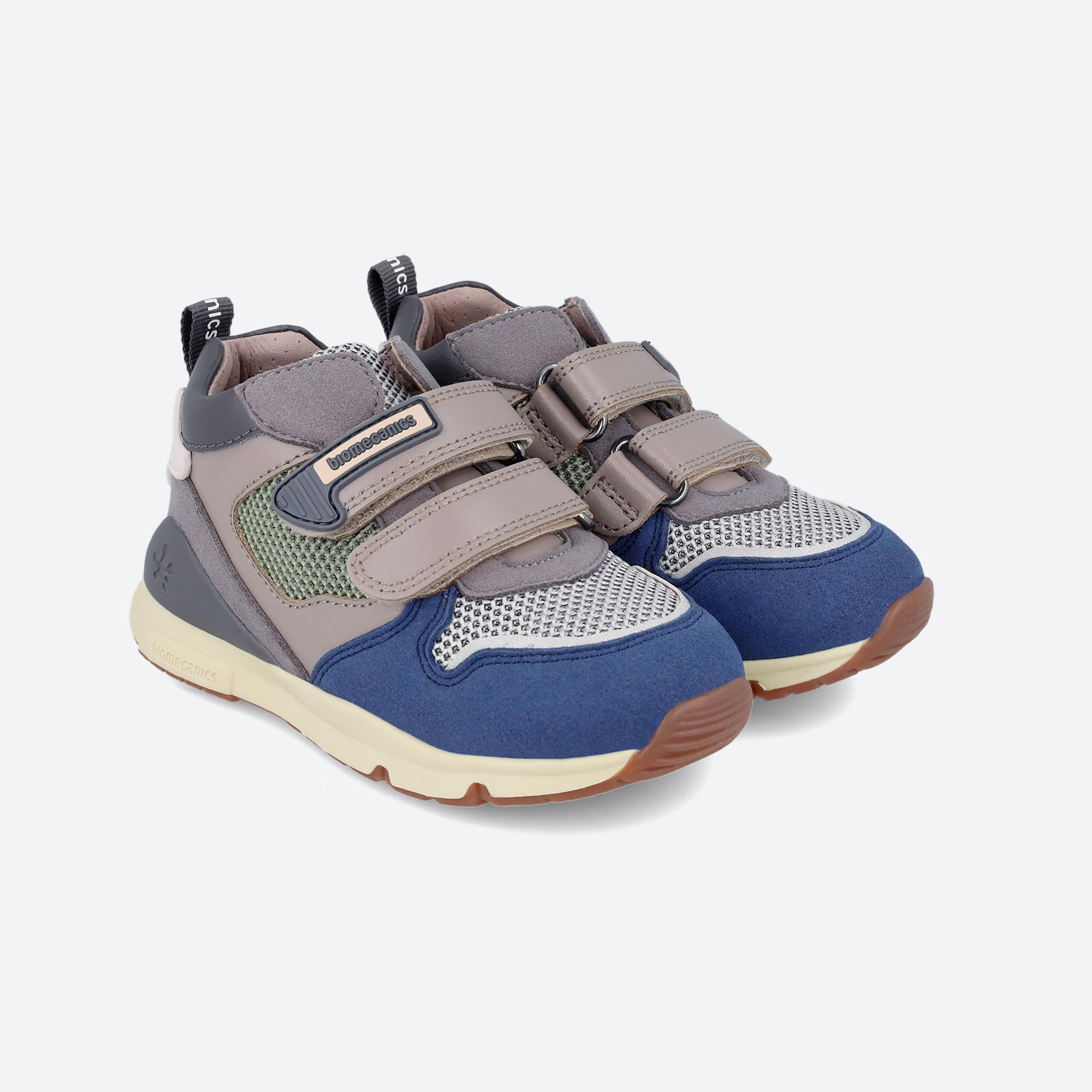Zapatillas Abotinadas Caminar Niños Biomecanics 241241B Grises Cierre Adherente 2/6