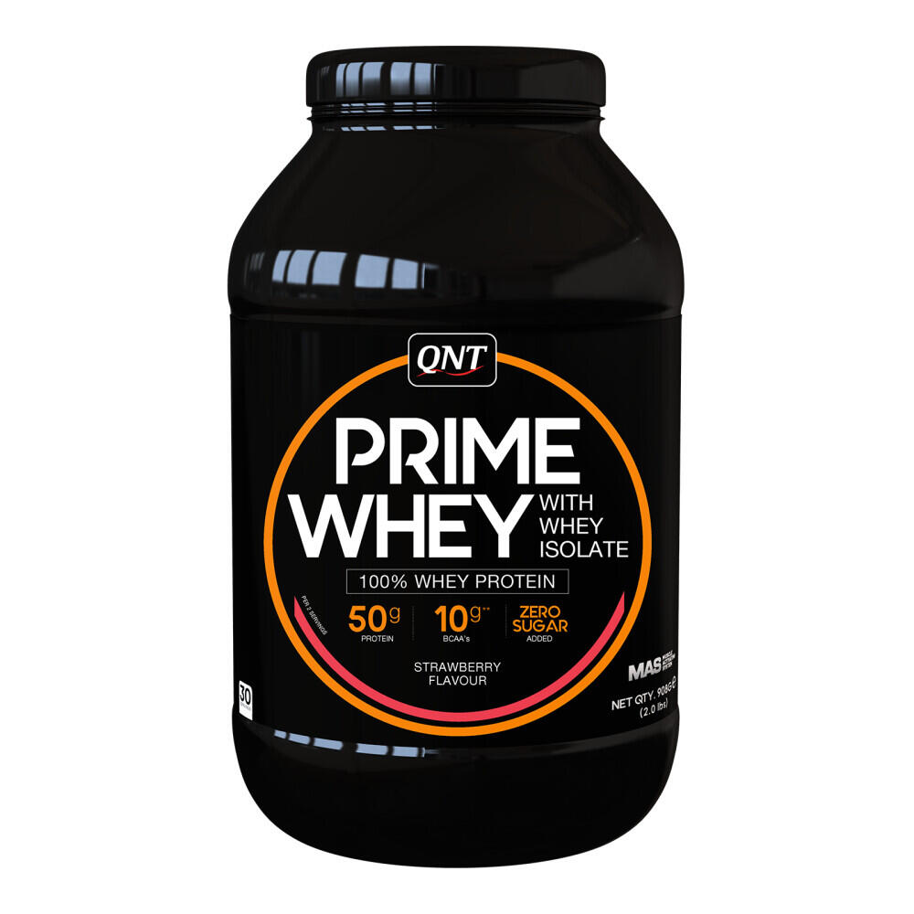 PRIME WHEY- 100 % Whey Isolate &amp; Concentrate Blend - Strawberry - 908 g