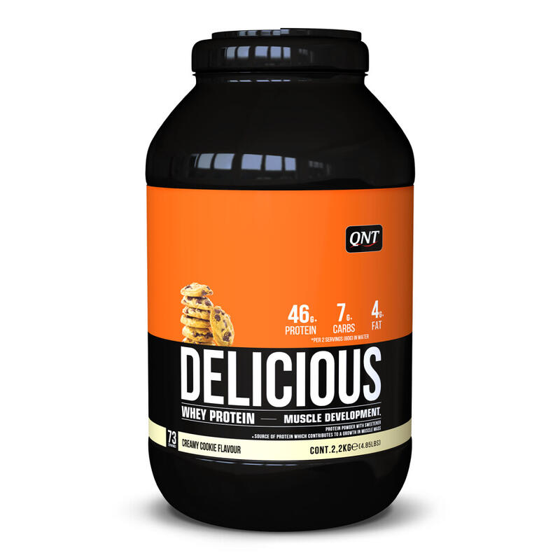 Delicious Whey 2.2kg QNT Exclusivo online                      3 cores disponíveis
 87,00€  Preço por quantidade 39,55€kg QNT Delicious Whey 2.2kg QNTVendido e expedido por: Outdoor Lux  