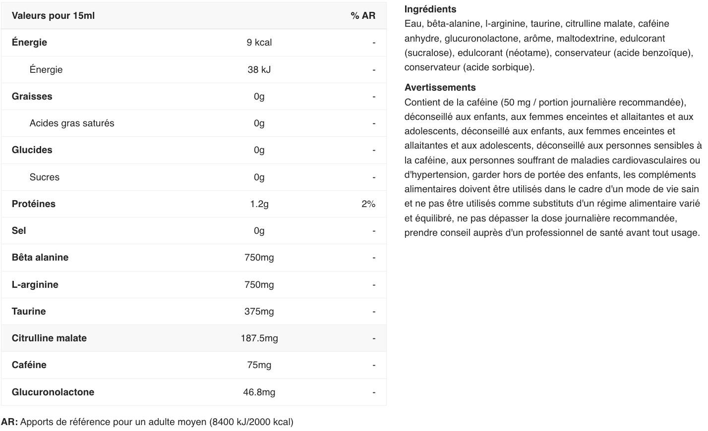 Pre-allenamento NO+ Elite Shot 80ml QNT (confezione da 12) 2/4