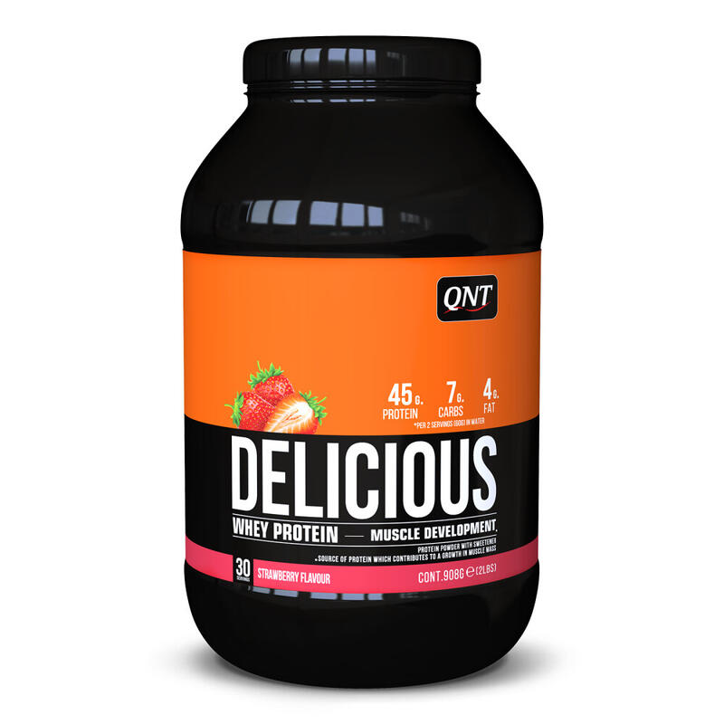 Delicious Whey Protein Powder - Fraise - 908 g Exclusivo online                                   6 cores disponíveis
 44,99€  Preço por quantidade 49,99€kg QNT Delicious Whey Protein Powder - Fraise - 908 gVendido e expedido por: Outdoor Lux  