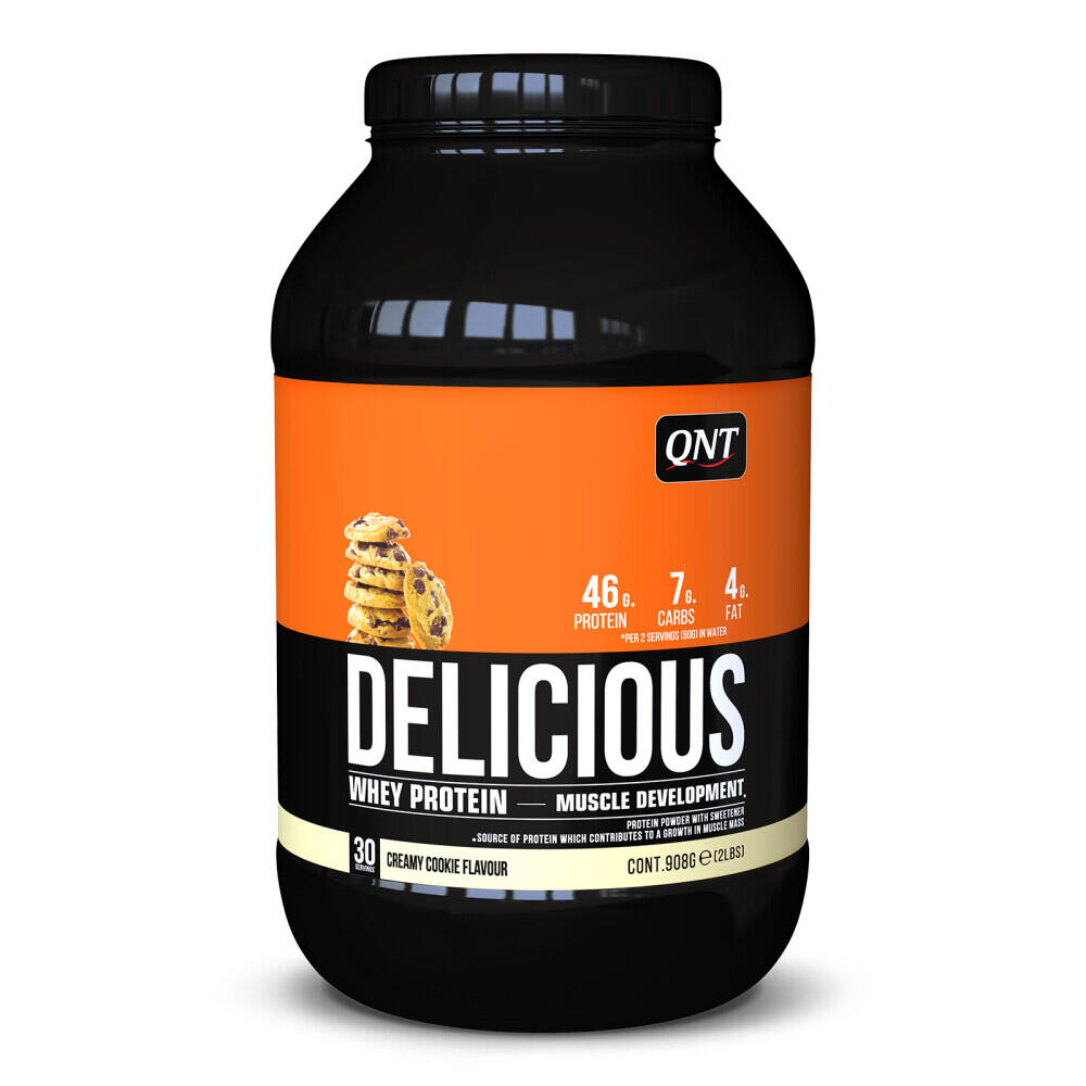 QNT Delicious Whey Protein Powder - Biscotto cremoso - 908 g