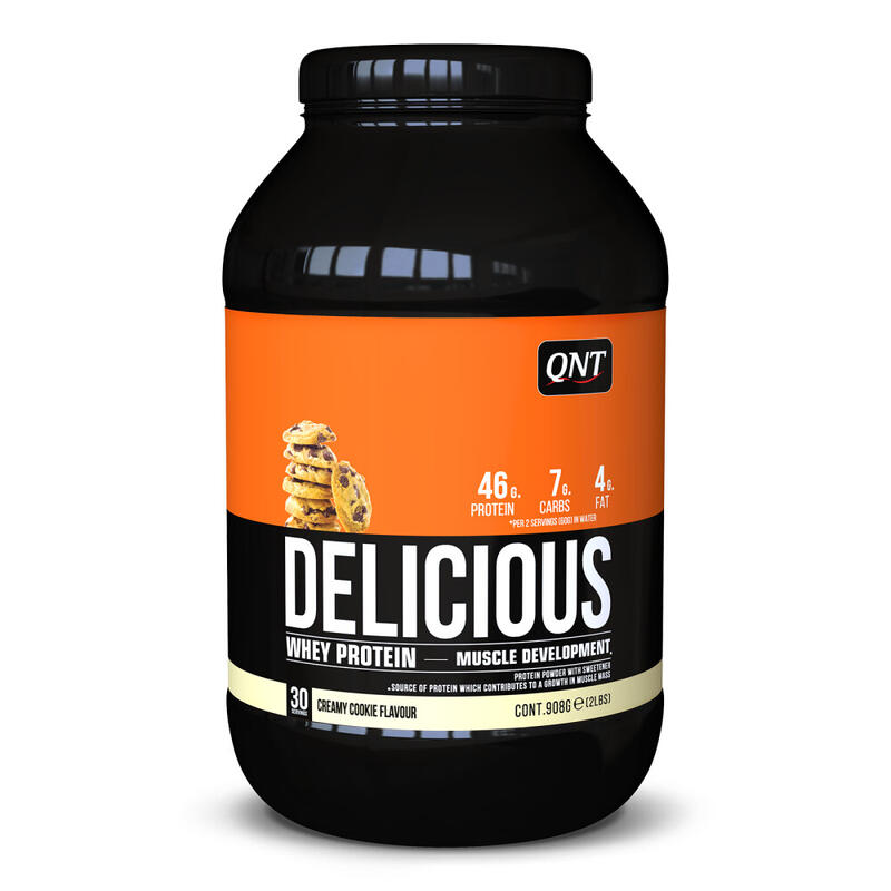 Delicious Whey Protein Powder - Biscoito cremoso - 908 g Exclusivo online                                   6 cores disponíveis
   QNT Delicious Whey Protein Powder - Biscoito cremoso - 908 gVendido e expedido por: Sport & Go  
