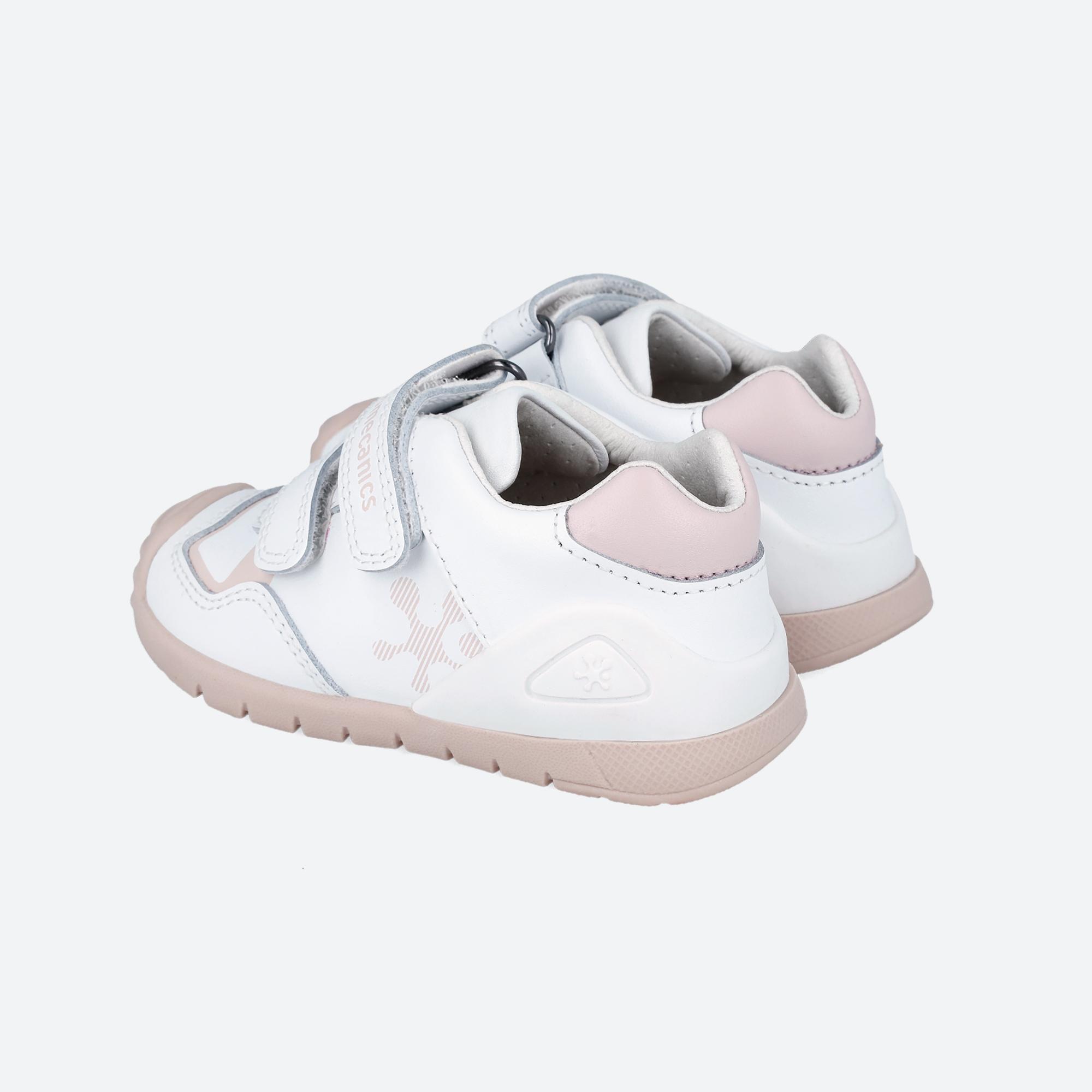 Zapatillas Caminar Bebé Biomecanics 241001B Blancas Doble Cierre Adherente 3/6