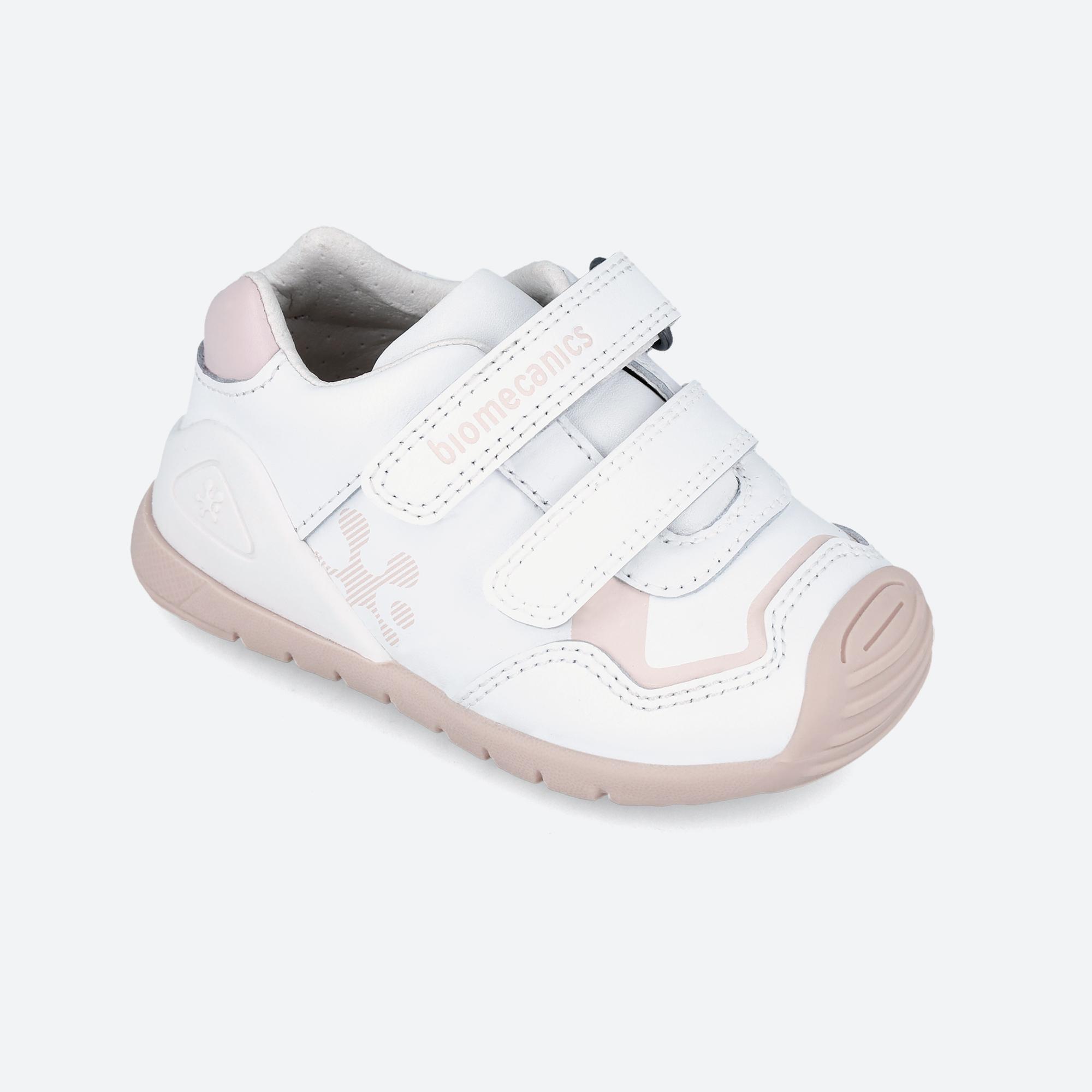 Zapatillas Caminar Bebé Biomecanics 241001B Blancas Doble Cierre Adherente 4/6