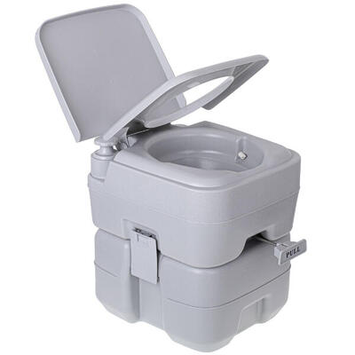 Tragbare 20L-Toilette für Wohnmobil-Camping. 13L-Wasserablauf-WC Briebe Camp