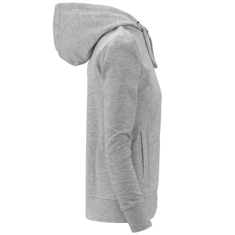 felpa donna fitness kappa poliestere con cappuccio grigio.