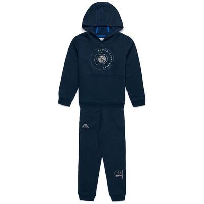 Tuta da bambino in cotone blu da palestra