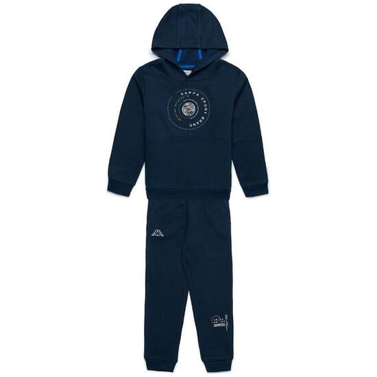 Tuta da bambino in cotone blu da palestra