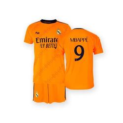 Kit de football Real Madrid away 24/25 enfants - Mbappé