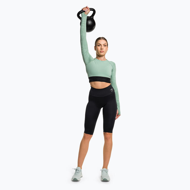 Haut d'entraînement à manches longues femme Gymshark Vision Crop Top