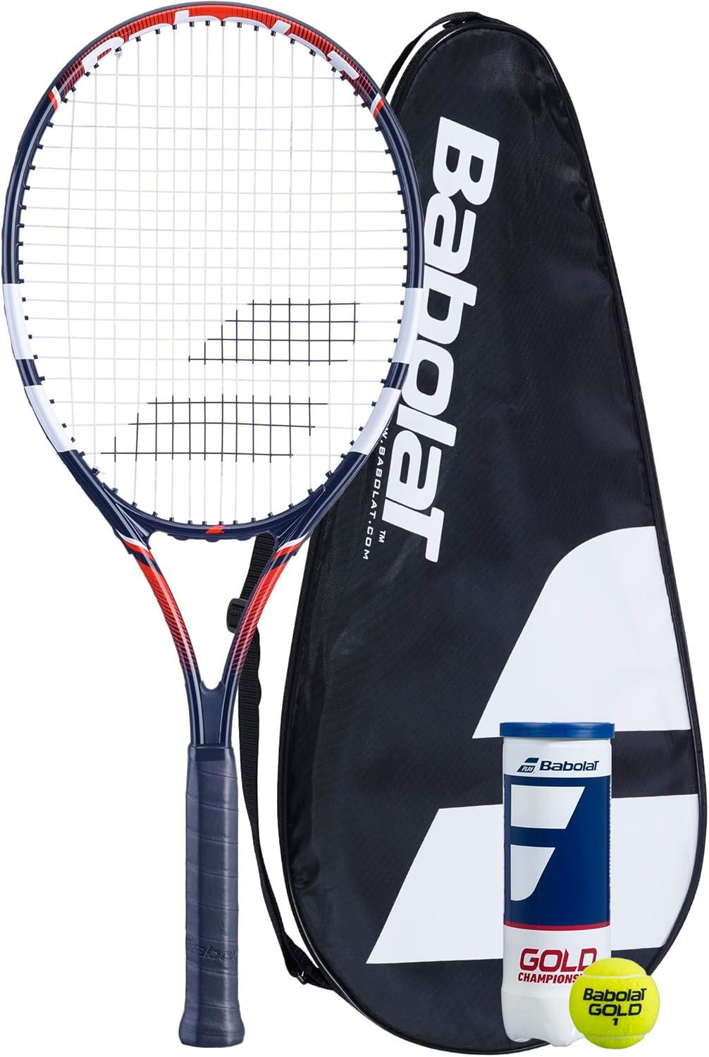 BABOLAT Babolat Falcon Adult Tennis Racket, Full Protective Cover & 3 Tennis Balls