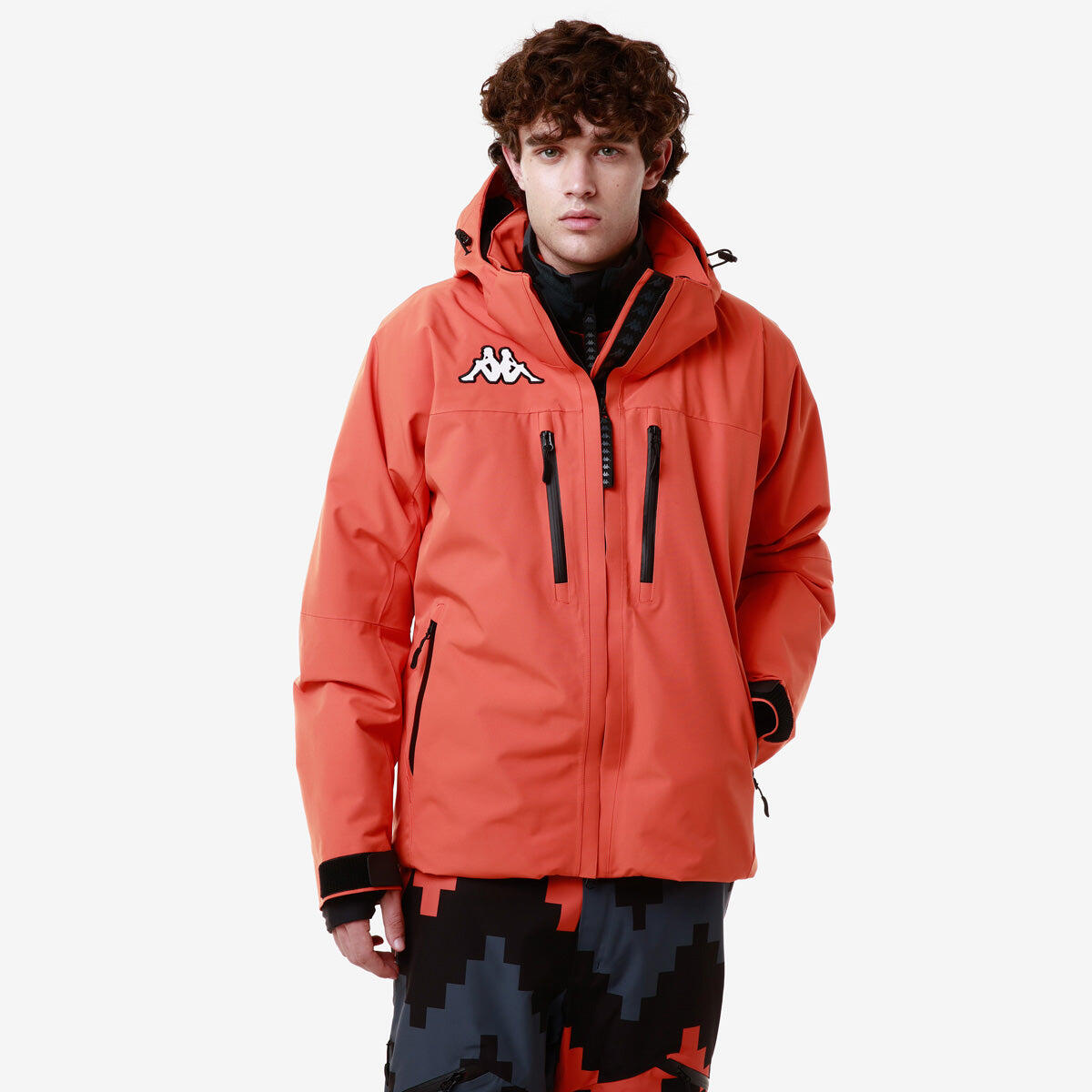 Kappa - Manteau De Ski Manches Longues Homme 6cento 611p Orange - Veste - Multicolore|noir|orange - Decathlon