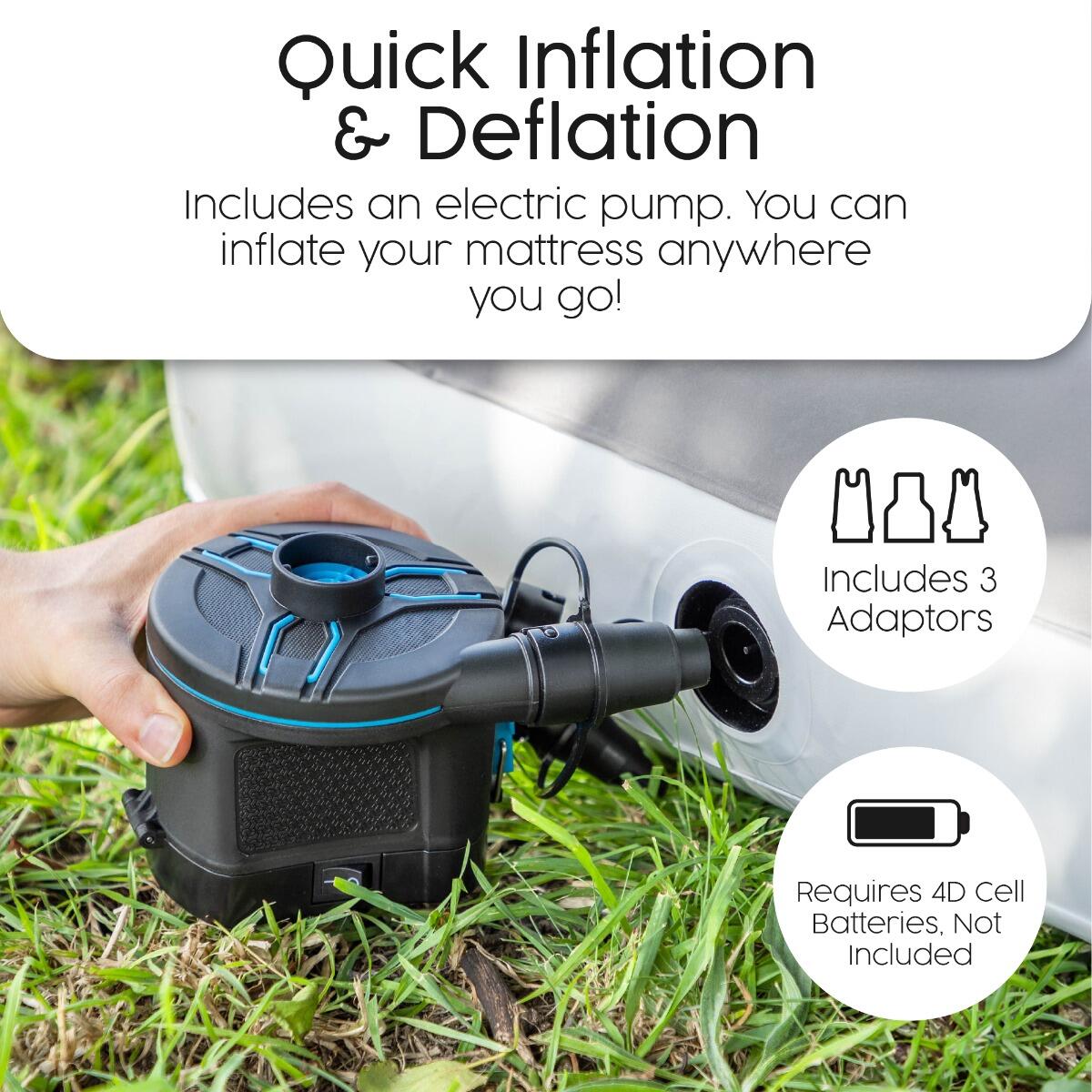 Bestway Premium Camping Single Airbed with D Cell Battery Pump BESTWAY Decathlon