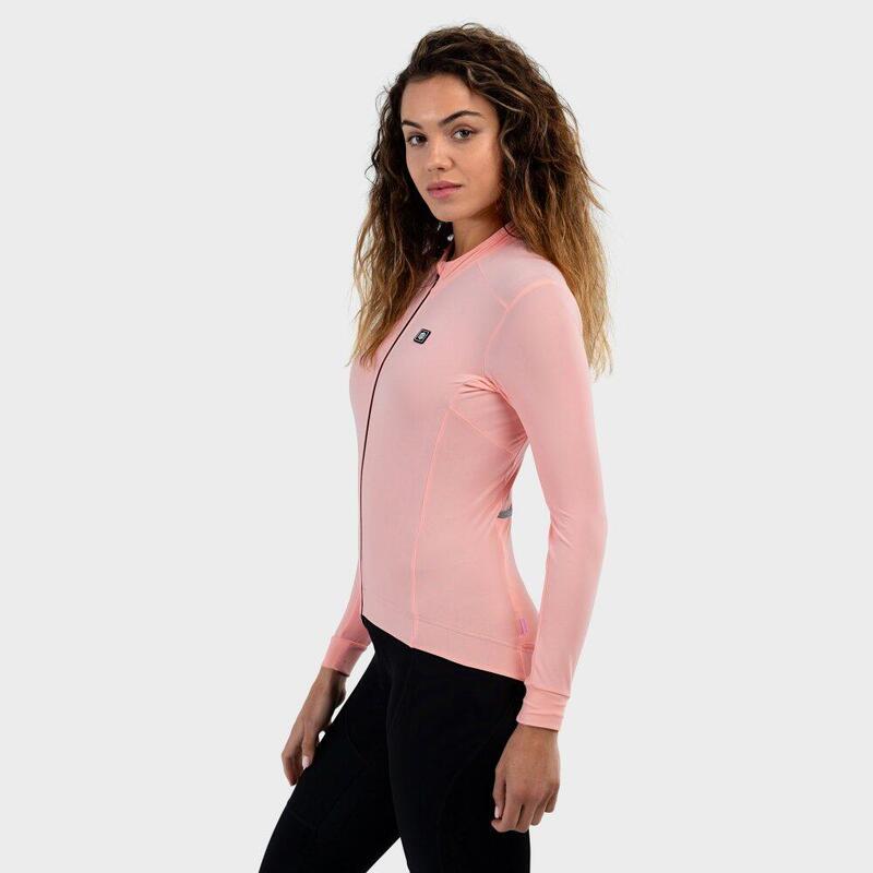 Maillot vélo thermique femme Cyclisme M4 Danseuse Pêche Rosée