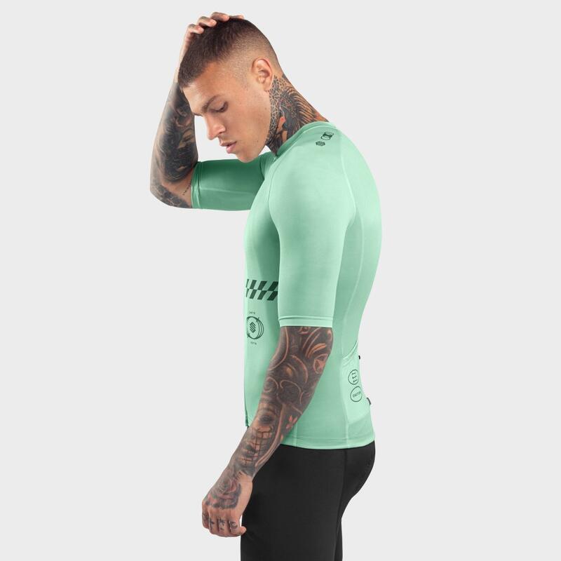 Heren Wielrennen   wielershirt Bio Nomad Slalom Groen