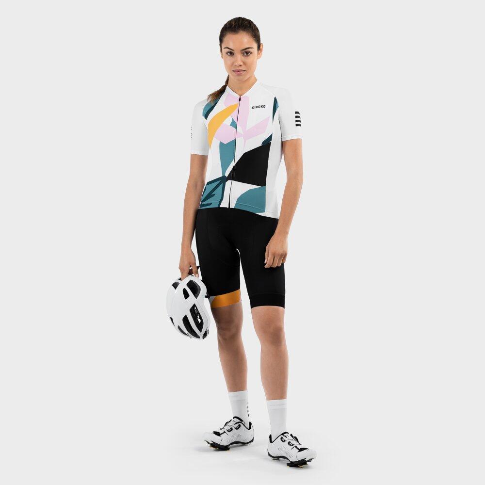 Maglia ciclismo donna manica corta M2 Pinerolo Bianco