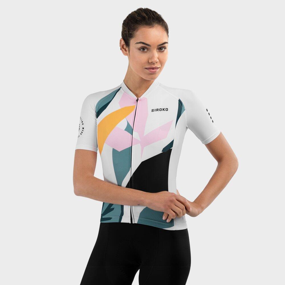 Maglia ciclismo donna manica corta M2 Pinerolo Bianco