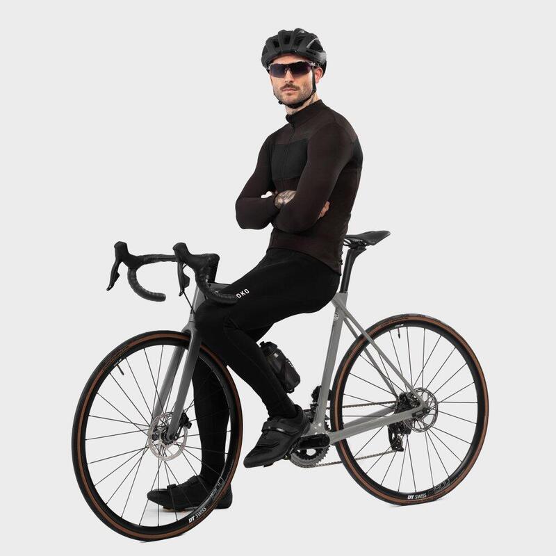 Herren Radsport Langärmeliges Radtrikot aus Merinowolle SRX PRO Exclusive Braun