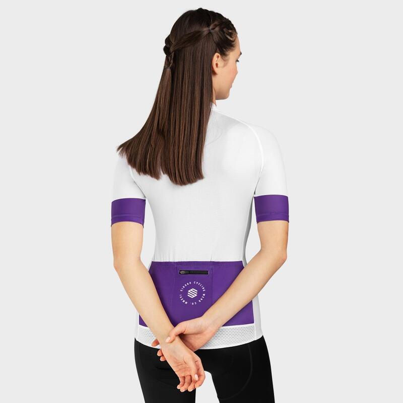 Maglia da ciclismo a maniche corte donna M2 Malbun SIROKO Bianco