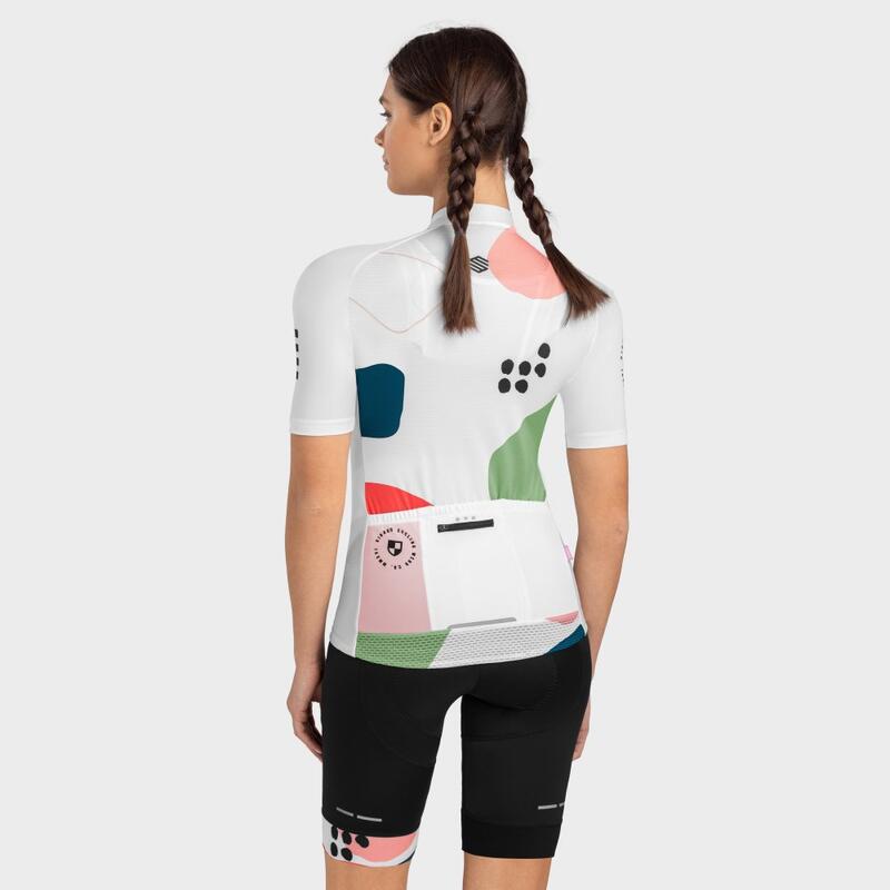 Maglia da ciclismo a maniche corte donna M2 Tulpen SIROKO Bianco