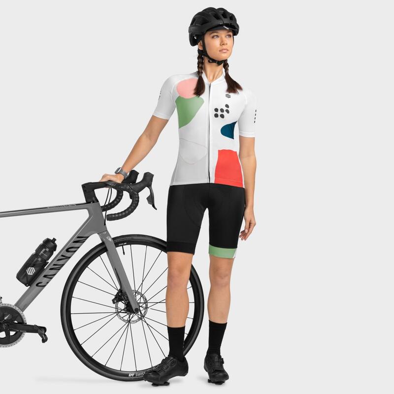 Damen Radsport kurzärmeliges radtrikot für M2 Tulpen SIROKO Weiß