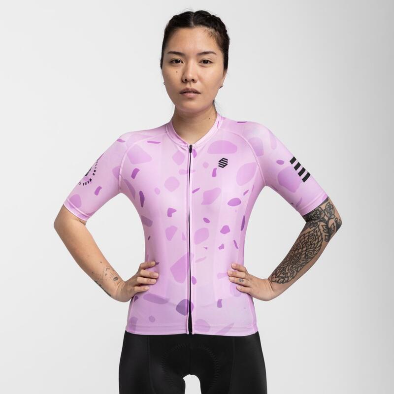 Maillot vélo manches courtes femme Cyclisme M2 Bloomer Lavande