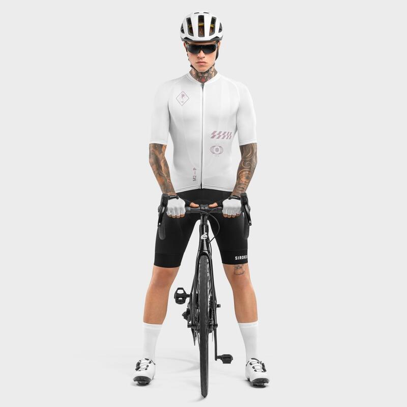 Maillot biodégradable homme Cyclisme Bio Nomad Scratch Blanc