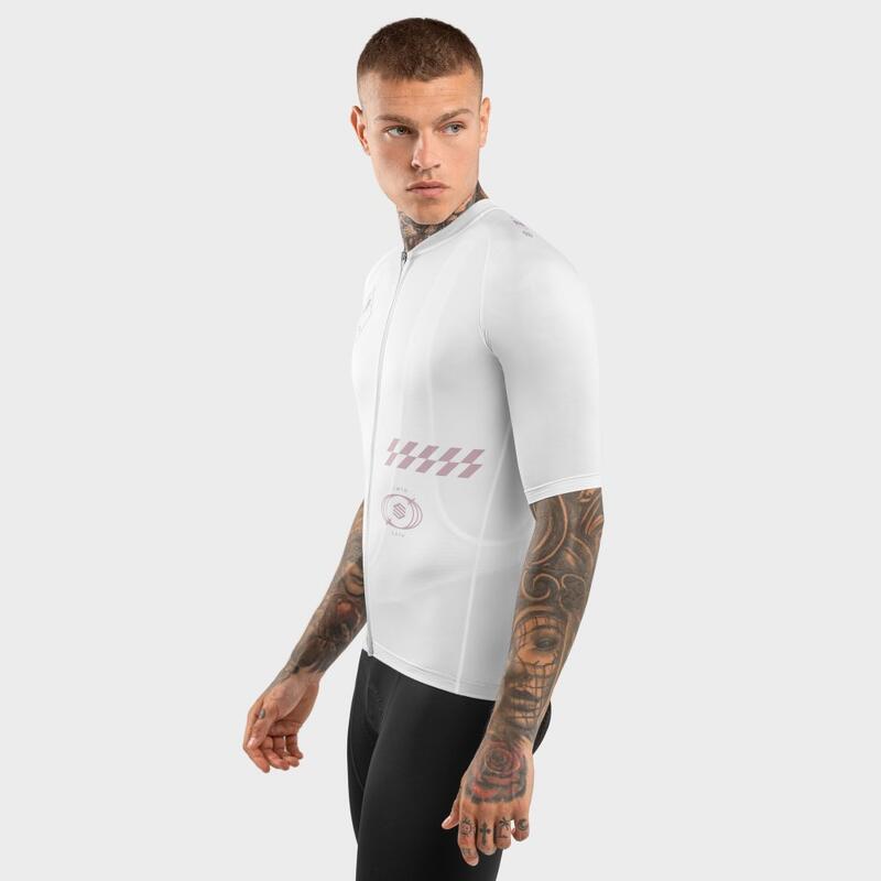 Maillot biodégradable homme Cyclisme Bio Nomad Scratch Blanc