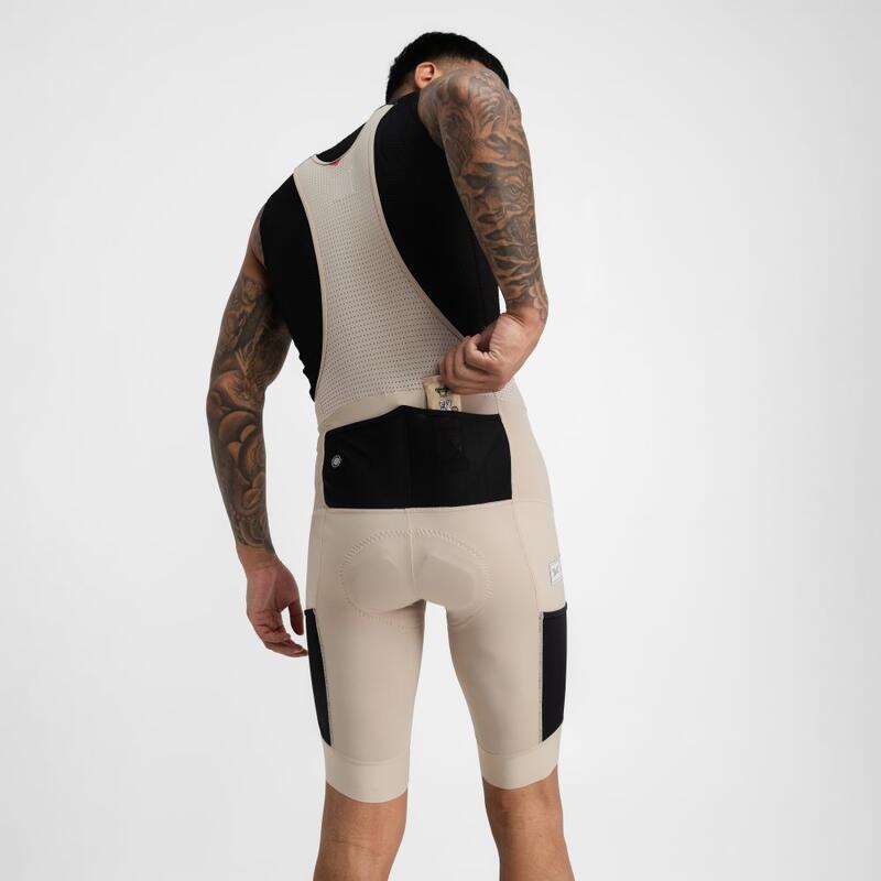 Herren Radsport gravel-trägerhose für Rocket SIROKO Beige