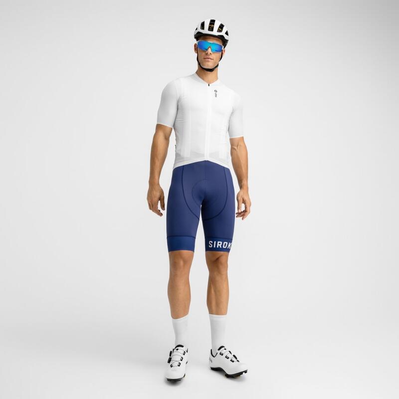 Cuissard vélo court homme Cyclisme BX Umbrail Bleu Marine