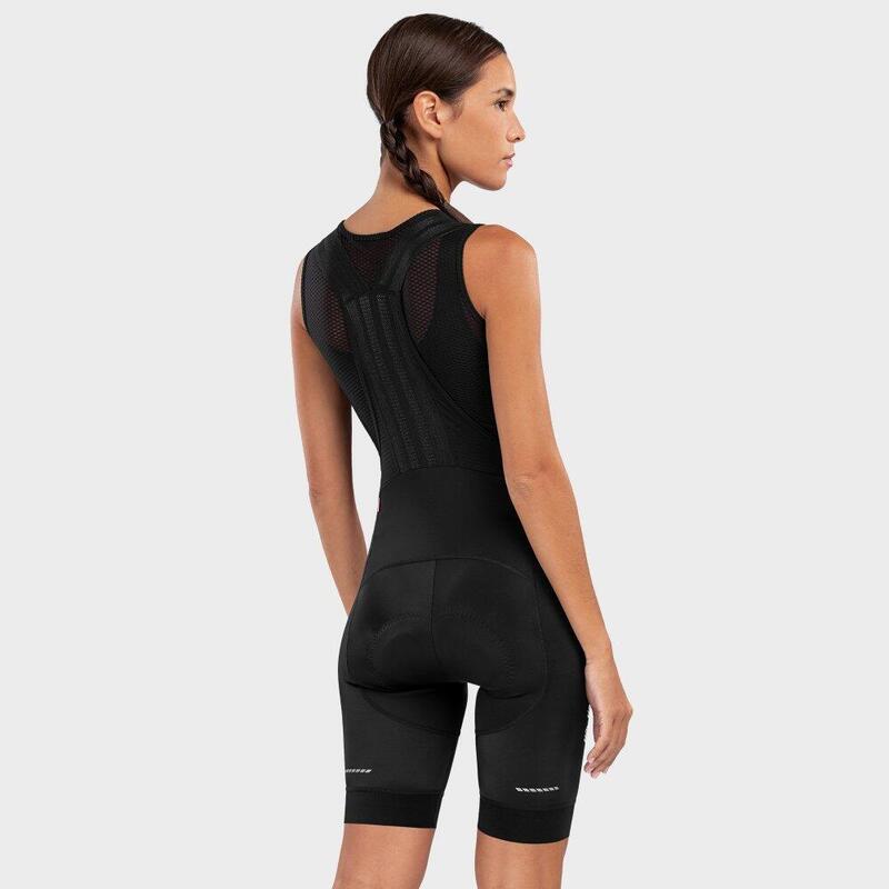 Damen Radsport kurze fahrradträgerhose für Kaufmann SIROKO Schwarz