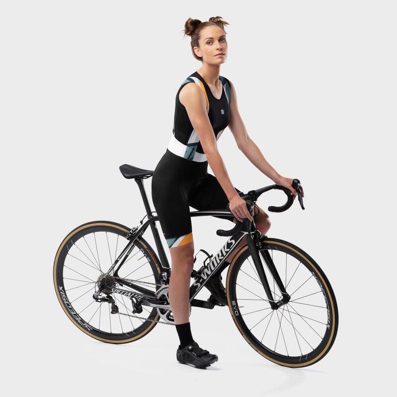 Damen Radsport kurze fahrradträgerhose für BX Jungle SIROKO Schwarz