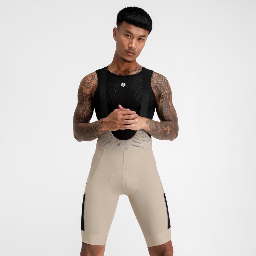 Pantaloncini da ciclismo gravel da uomo Rocket Beige