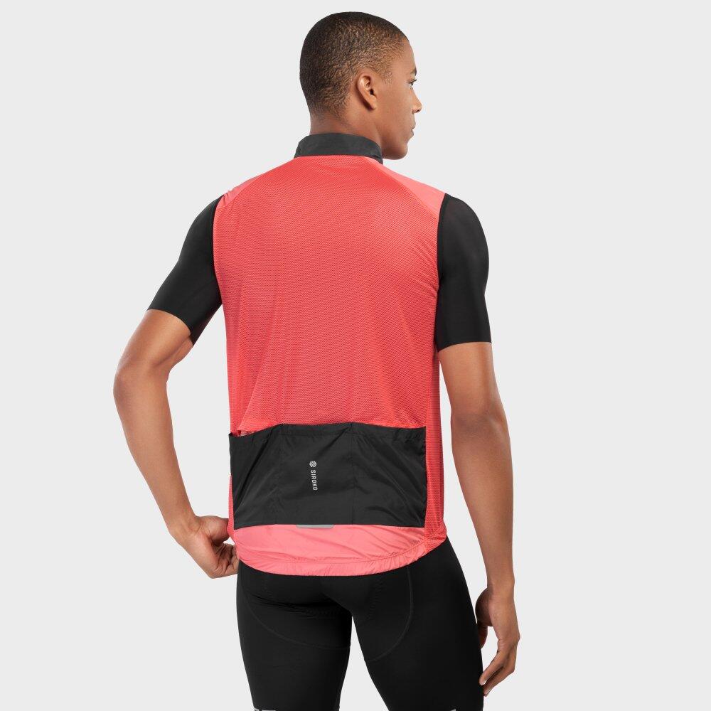 Men's Cycling V1 Cancano Coral windproof vest