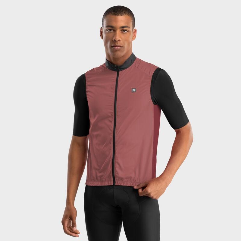 Gilet antivento da ciclismo da uomo V1 Sundust SIROKO Rosso Rame