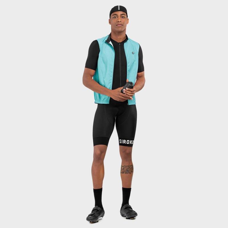 Gilet vélo coupe-vent homme Cyclisme V1 Frost Cyan