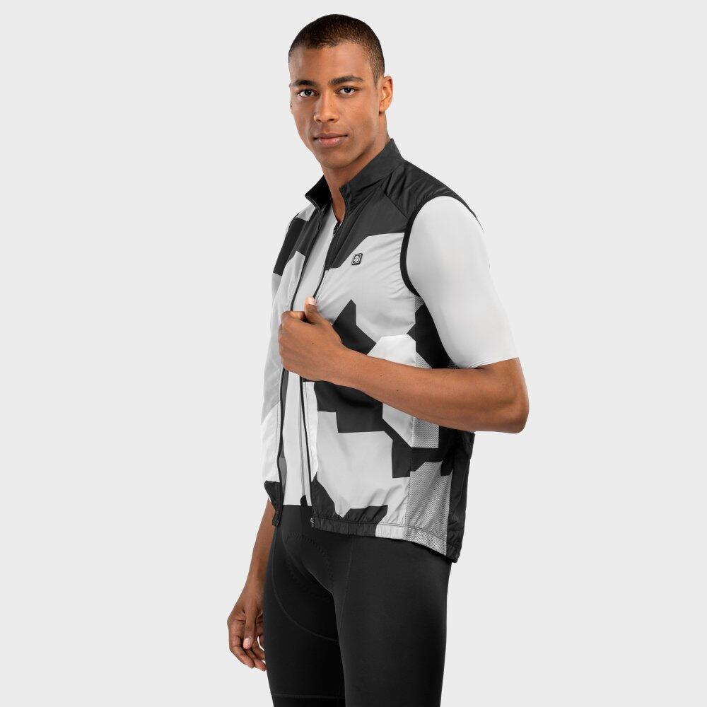 Men's Cycling V1 Crosswind Windproof Vest Black