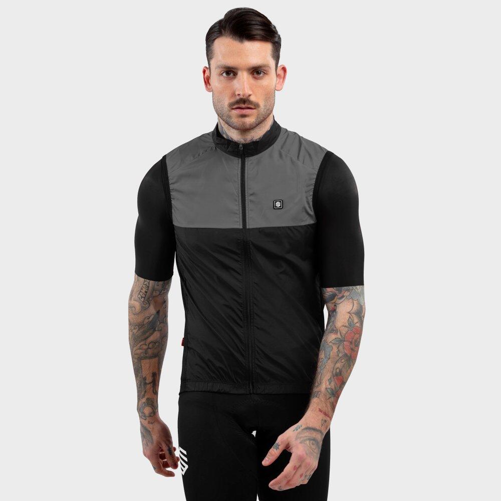 SIROKO Gilet antivento da ciclismo da uomo V1 Pikes Peak Siroko Nero
