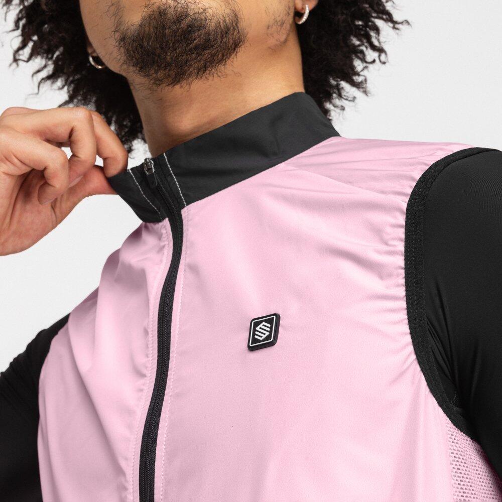 Men's Cycling V1 Blizzard Windbreaker Vest Candy Pink