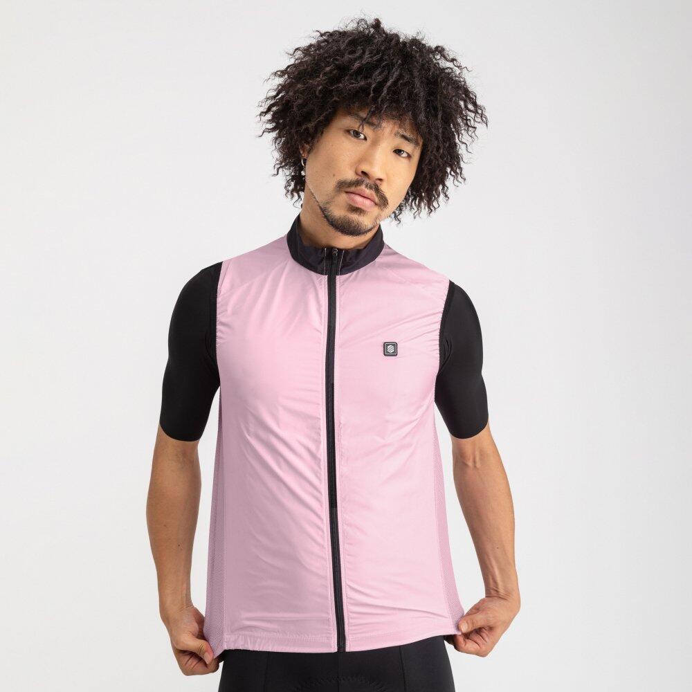 Men's Cycling V1 Blizzard Windbreaker Vest Candy Pink