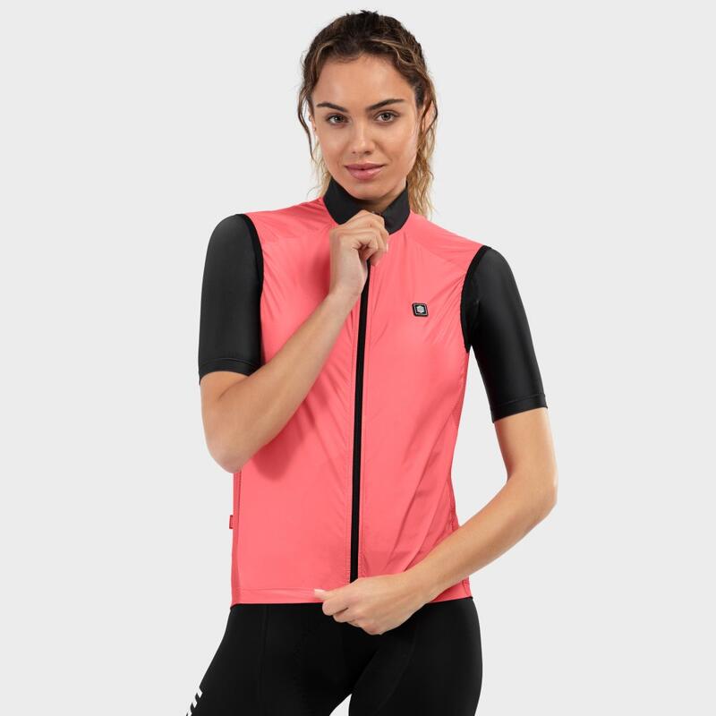 Chaleco cortavientos ciclismo mujer V1-W Cancano SIROKO Coral