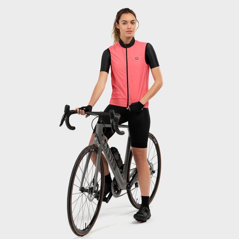 Chaleco cortavientos ciclismo mujer V1-W Cancano SIROKO Coral