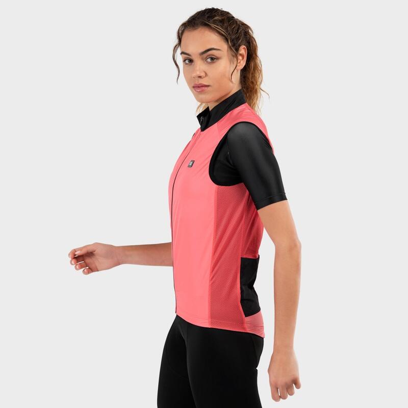 Chaleco cortavientos ciclismo mujer V1-W Cancano SIROKO Coral