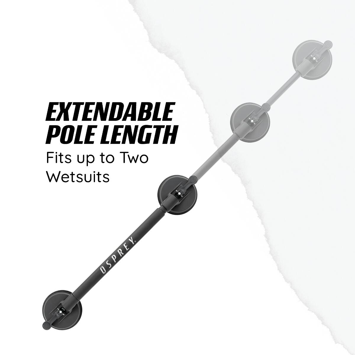 Osprey Wetsuit Hanger, Heavy Duty Extendable Hanger for Wetsuit and Dry Suit 5/6