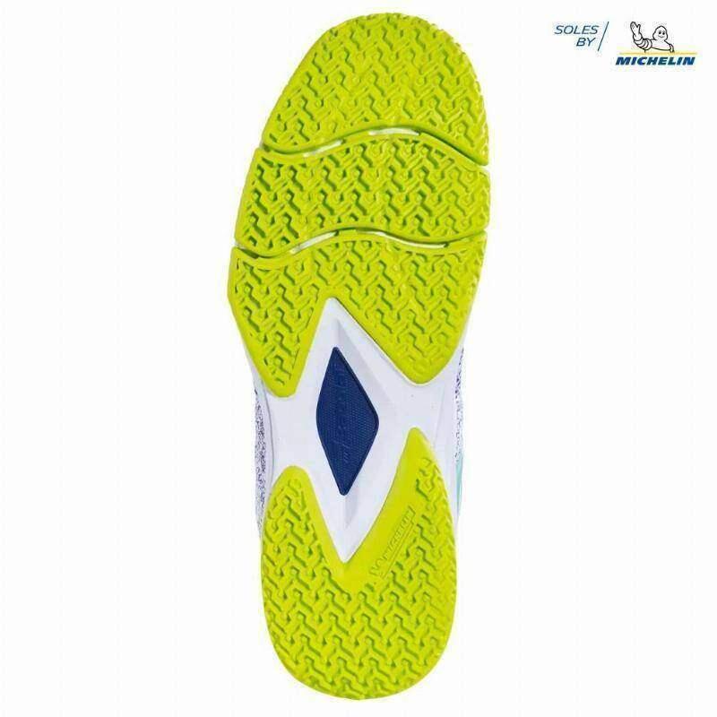Women's White And Blue Babolat Sensa Omni Clay 31s22757 1066 4/5