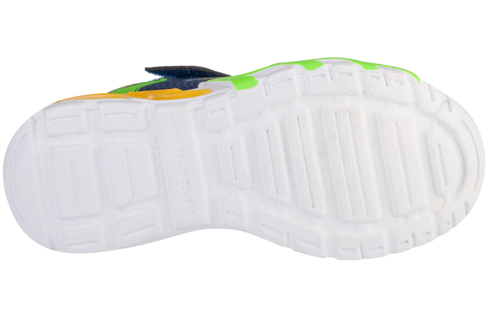 Skechers S-Lights Flex Blue Kids Sneakers. 4/5