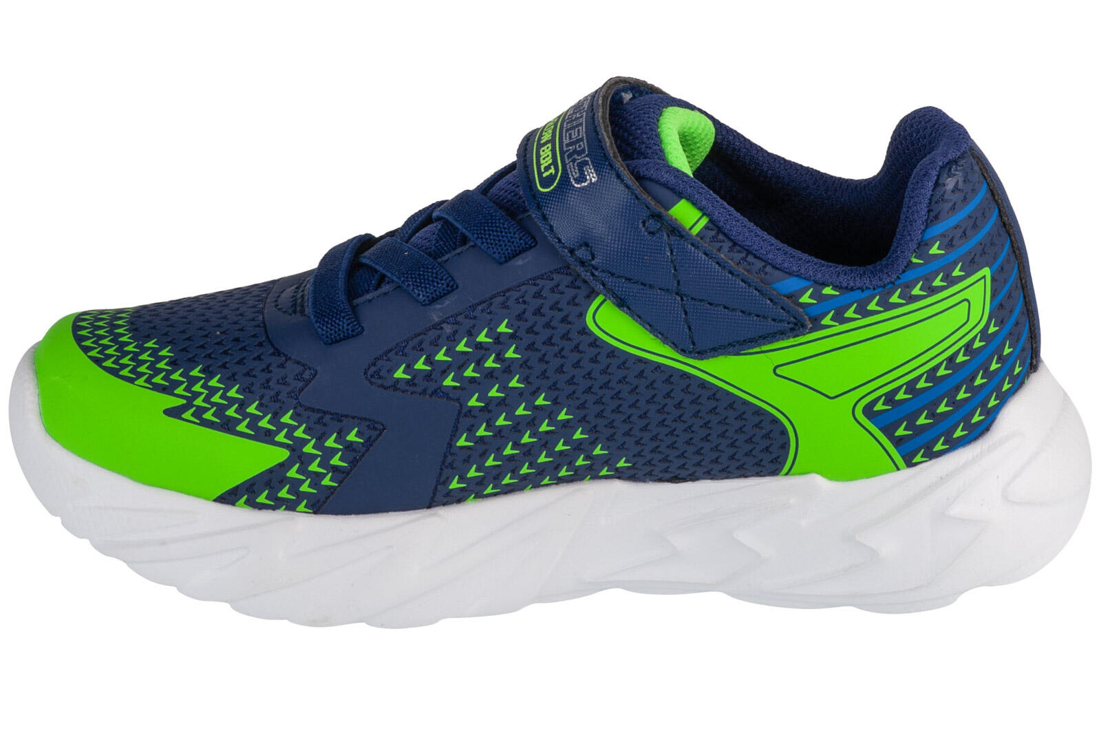 Skechers S-Lights Flex Blue Kids Sneakers. 2/5