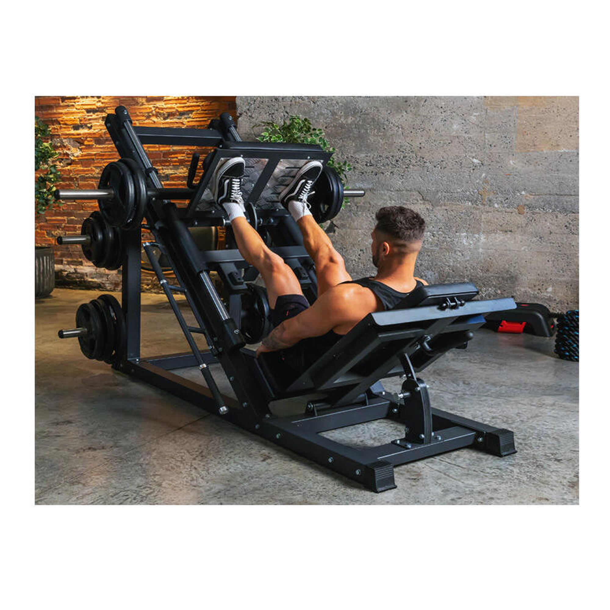 Presse à jambes et squat Plus IF5083 - Supporte 360kg - Domestique et semi-pro